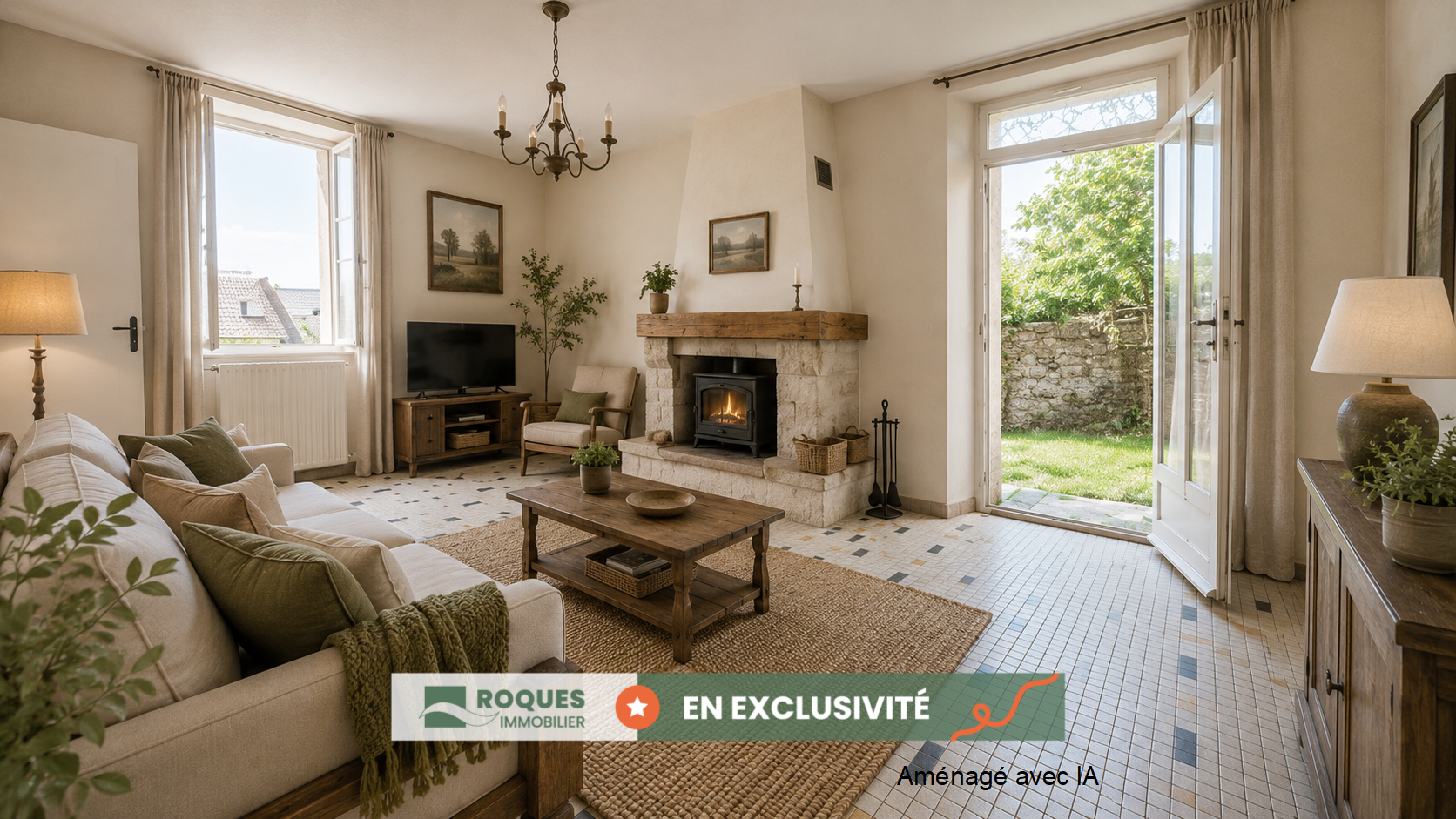 Maison lumineuse avec terrasse et jardin, à deux pas du lac de Salles-Curan